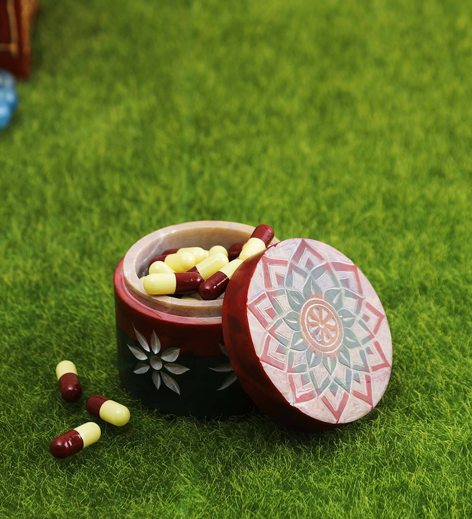 Rosalie Multicolour Soapstone Storage Decorative Box