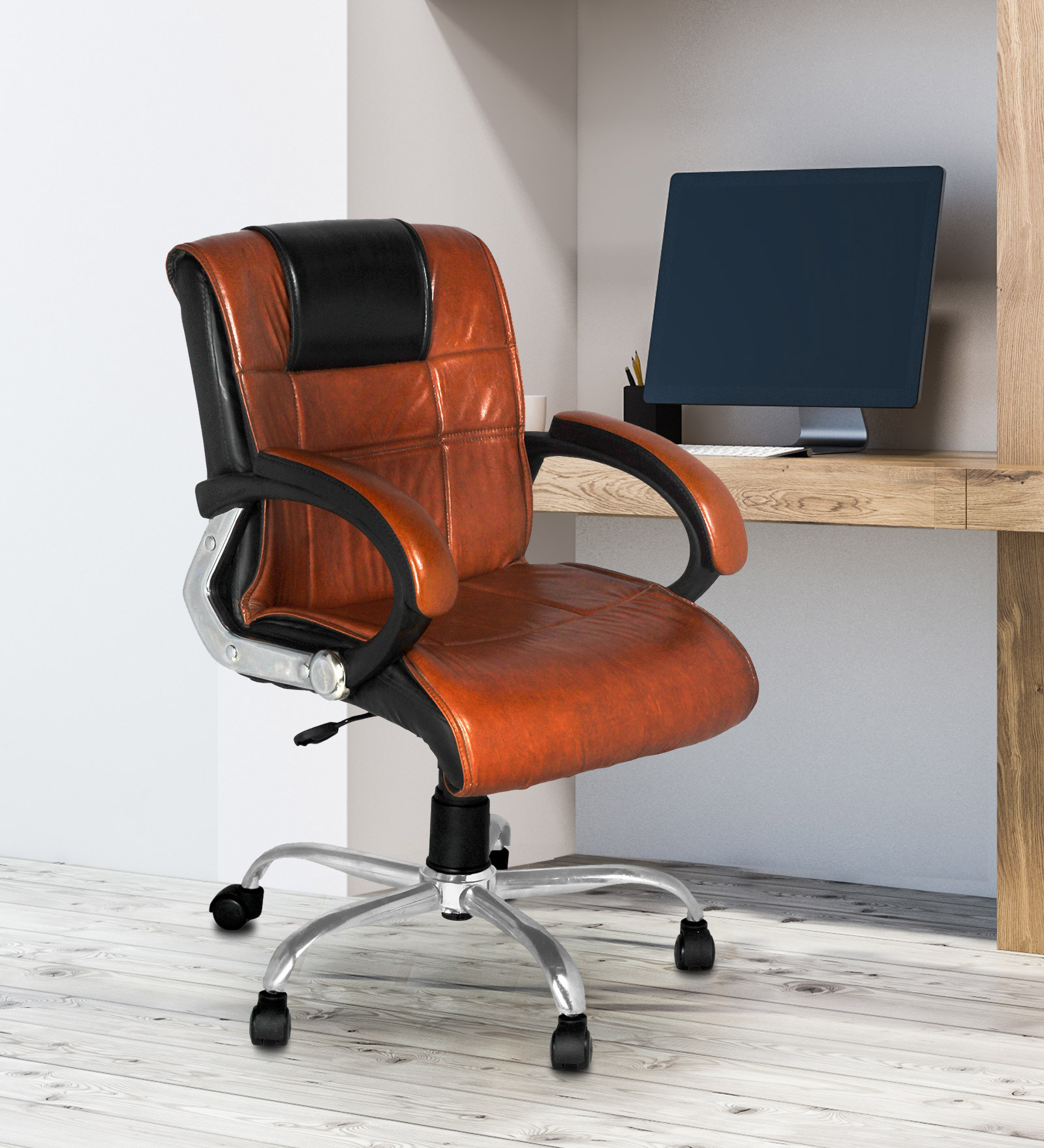 Cynashore Ergonomic Chair in Brown