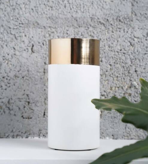 Cylinderal Metal Table Vase