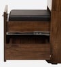 Bryne Shoe Rack with Seating in Brown Teak Matte Finish