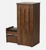 Bryne Shoe Rack with Seating in Brown Teak Matte Finish