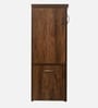 Bryne Shoe Rack with Seating in Brown Teak Matte Finish
