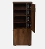 Bryne Shoe Rack with Seating in Brown Teak Matte Finish