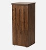 Bryne Shoe Rack with Seating in Brown Teak Matte Finish