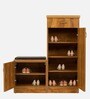 Cygnus Shoe Rack with Seating in Tan Matte Finish