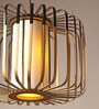 Cylinderical Bamboo Hanging Light in Black Colour
