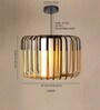 Cylinderical Bamboo Hanging Light in Black Colour
