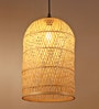 Cylinderical Handmade Bamboo Pendant Hanging Light (Beige)