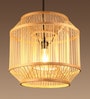 Cylinderical Handmade Bamboo Pendant Hanging Light (Beige)