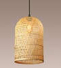Cylinderical Handmade Bamboo Pendant Hanging Light (Beige)