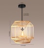 Cylinderical Handmade Bamboo Pendant Hanging Light (Beige)