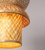Cylinderical Handmade Bamboo Pendant Hanging Light (Beige)
