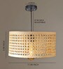 Cylinderical Handmade Bamboo Pendant Hanging Light (Beige)