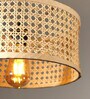 Cylinderical Handmade Bamboo Pendant Hanging Light (Beige)