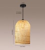 Cylinderical Handmade Bamboo Pendant Hanging Light (Beige)