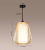 Cylinderical Handmade Bamboo Pendant Hanging Light in Beige Colour