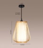Cylinderical Handmade Bamboo Pendant Hanging Light in Beige Colour