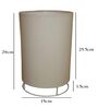 Cylindrical E27 Holder Cream Colour Shade Table Lamp with On/Off Switch