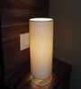 Cylindrical E27 Holder Cream Colour Shade Table Lamp with On/Off Switch