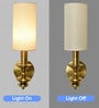 Cylindrical Fabric Shade LED Wall Lamp