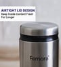 Cylindrical See-Through Glass Jars with Stainless Steel Body 550 ML | Set of 2 |