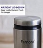 Cylindrical See-Through Glass Jars with Stainless Steel Body 350 ML | Set of 2 |