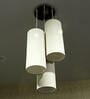 Cylindrical Textured Light Brown Cotton Pendant Hanging Light