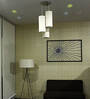 Cylindrical Textured Light Brown Cotton Pendant Hanging Light