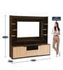 Cyndy Wall Unit in Wenge & Oak Finish