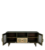 Cynthia Hand Painted Tv Console In Rustic Green Colour -