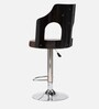 Czech Leatherette Bar Stool in Black & Brown Colour