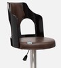 Czech Leatherette Bar Stool in Black & Brown Colour