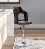Czech Leatherette Bar Stool in Black & Brown Colour