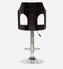 Czech Leatherette Bar Stool in Black & Brown Colour