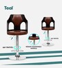 Czech Leatherette Bar Stool in Black & Brown Colour