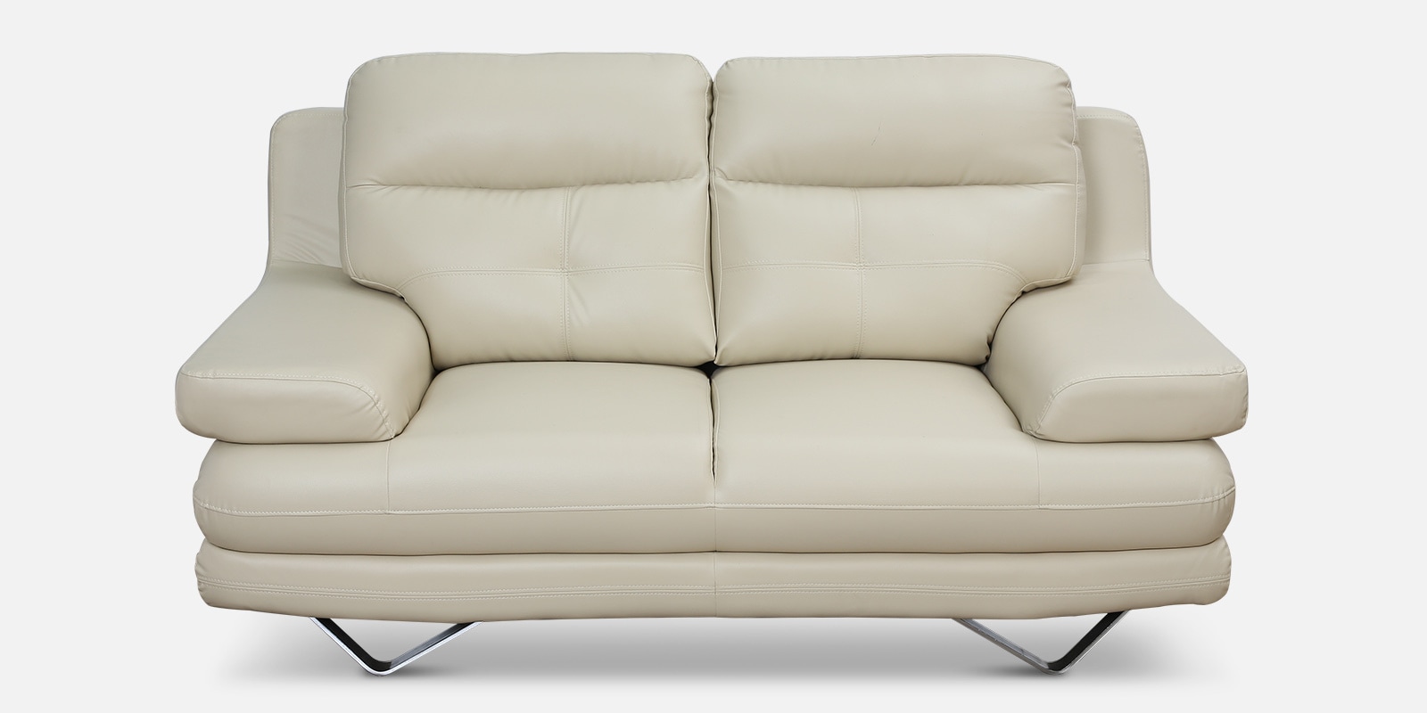 Sweden Leatherette 2 Seater Sofa in Beige Colour