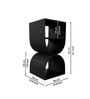 D End Table In Black Finish