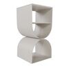 D End Table In White Finish