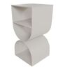 D End Table In White Finish