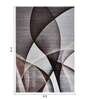 D Grey Abstract Polypropylene 11 ft x 8 ft Machine Made Carpet