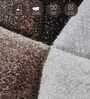 D Grey Abstract Polypropylene 11 ft x 8 ft Machine Made Carpet