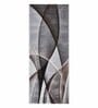 D Grey Abstract Polypropylene 5 ft x 2.5 ft Machine Made Runner