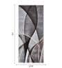D Grey Abstract Polypropylene 5 ft x 2.5 ft Machine Made Runner