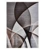 D Grey Abstract Polypropylene 6 ft x 4 ft Machine Made Carpet