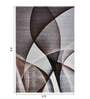 D Grey Abstract Polypropylene 6 ft x 4 ft Machine Made Carpet