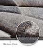 D Grey Abstract Polypropylene 6 ft x 4 ft Machine Made Carpet