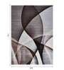 D Grey Abstract Polypropylene 7 ft x 5 ft Machine Made Carpet