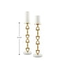 Gold D Strate Candle Set Of 2