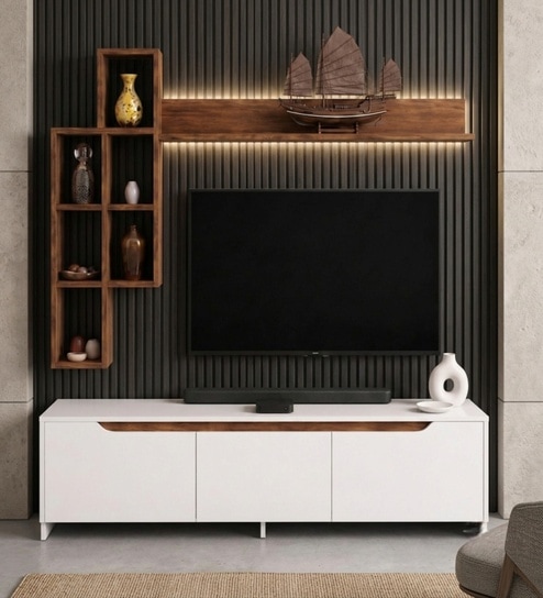 D3 Tv Unit In And White Finish