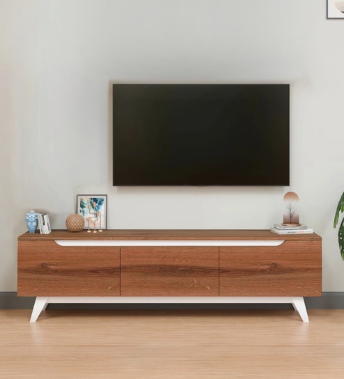 D3 With Shutter Tv Console In Noce Lyon And White Colour